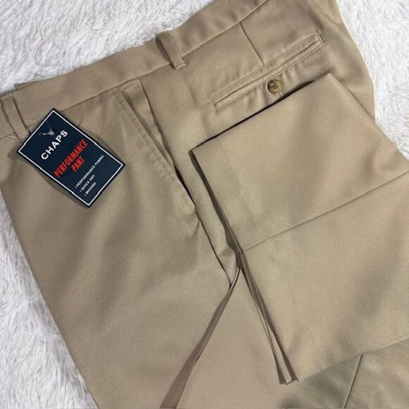 Chaps Khaki Tan 40W x 30L Quick Dry Wicking Wrinkle Resistant Performance Pant - Picture 1 of 10